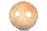 Polished Peach Moonstone Sphere - Madagascar #245993-1